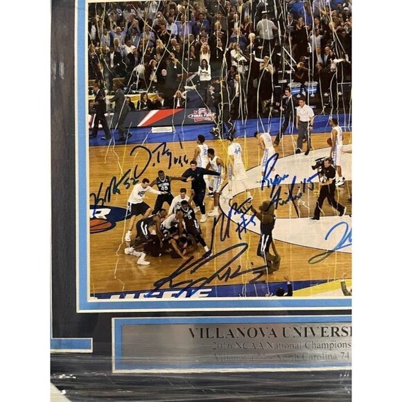 2016 Villanova team signed autographed 10 signatures 8x10 framed photo JSA - Picture 3 of 6